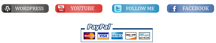 Wordpress, Youtube, Facebook, Google Voice, Paypal, Visa, Amex, Discover and Check
